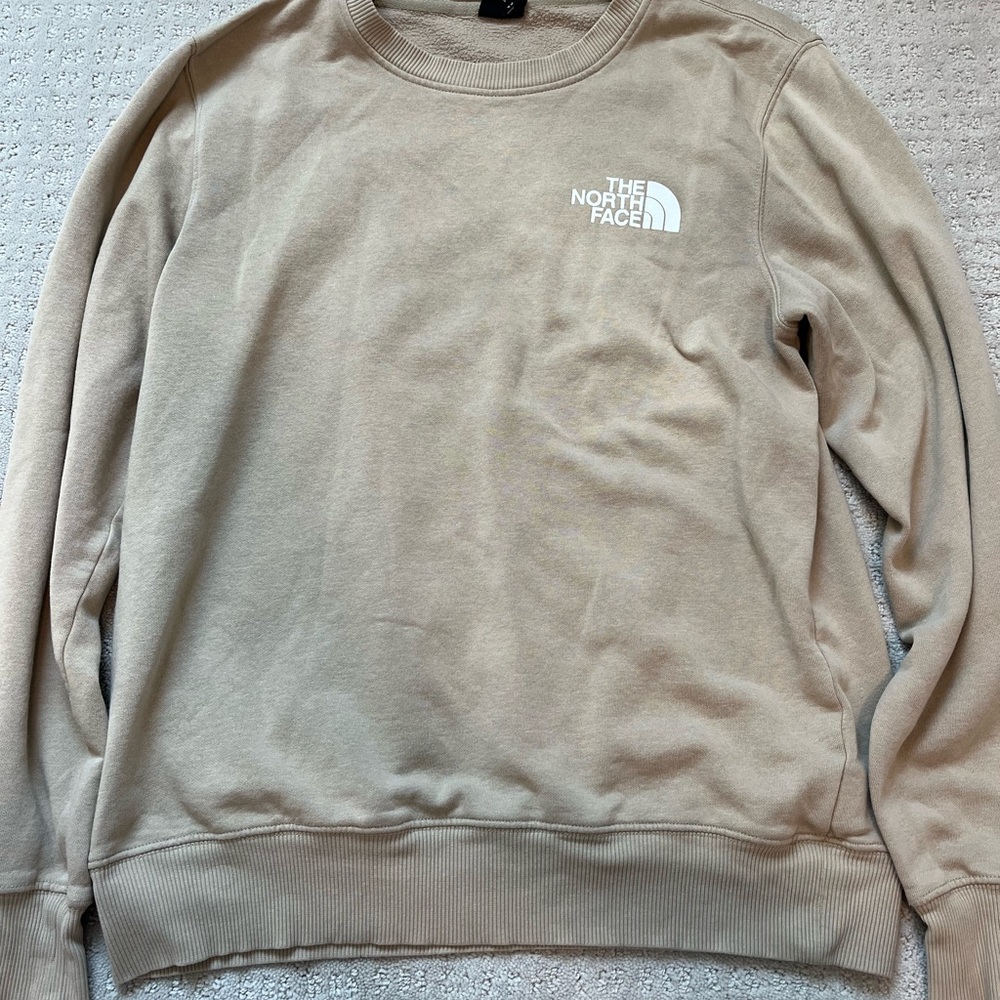 The North Face Men's or Unisex Beige Tan Brown Crewneck Sweatshirt